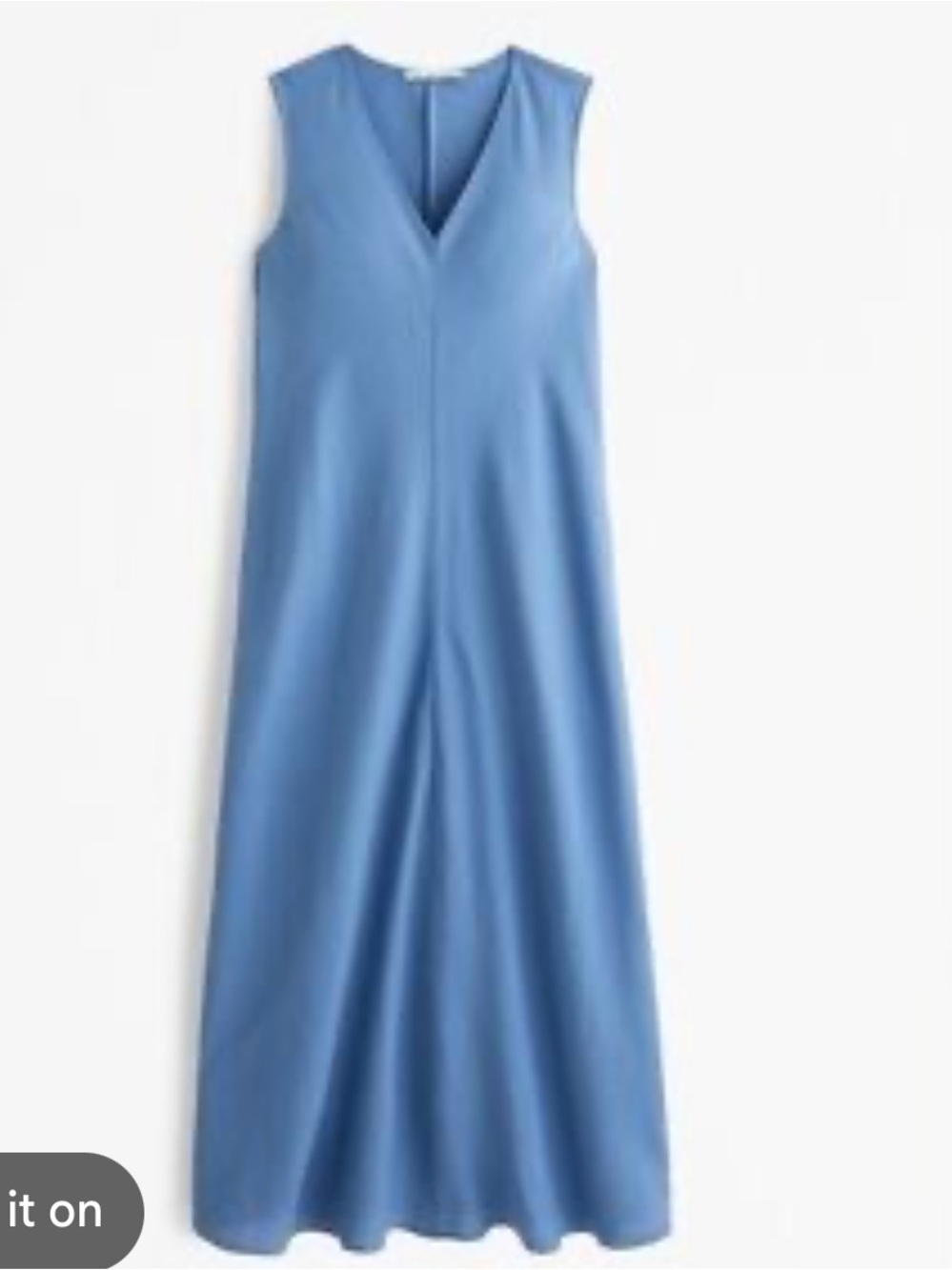 Abercrombie & Fitch Sleeveless V-Neck Maxi Dress in Sky Blue